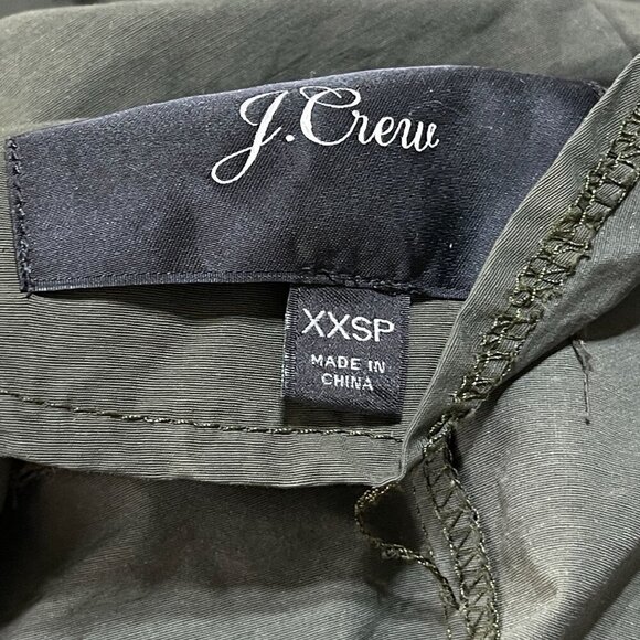 J Crews Women's Military Jacket Green Anorak Lightweight Hooded XXSP Petite - Picture 4 of 6